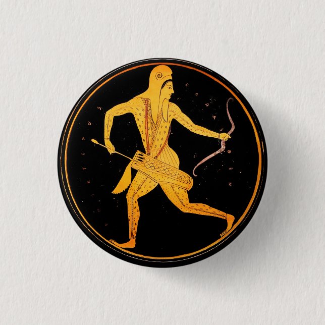 SKYTHIAN ARCHER Tondo griechischer Dachziegel Abbi Button (Vorderseite)