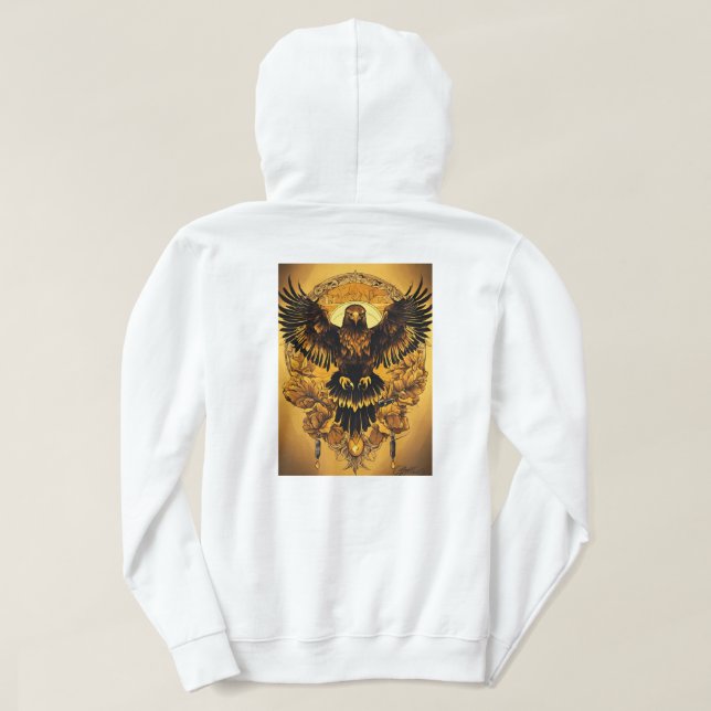 "Skyward Soar: Adler-Inspiriert Hoodie-T - Shirt" Hoodie (Design Rückseite)