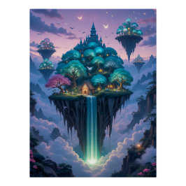 Skyward Whispers: Floating Islands Poster