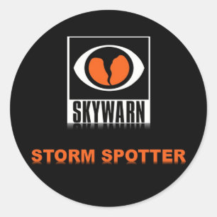 SKYWARN Sturm-Aufklärer-Aufkleber Runder Aufkleber
