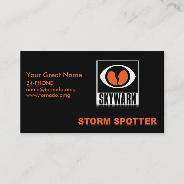 SKYWARN Sturm-Aufklärer-Visitenkarte Visitenkarte (Vorderseite)