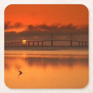 Skyway Brücke Rechteckiger Pappuntersetzer