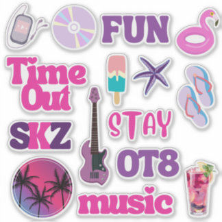 SKZ Time Out (Lila Ver), kundenspezifisch geschnit Aufkleber