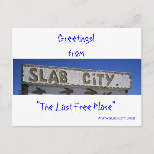 Slab City Postkarte