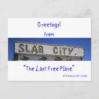 Slab City Postkarte