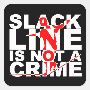 Slackline ist kein Verbrechen Sticker
