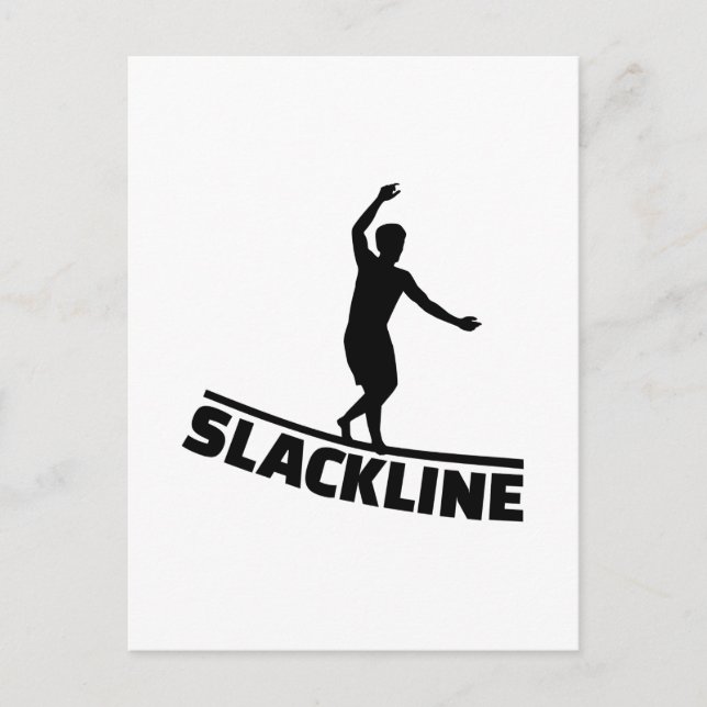 Slackline Postkarte (Vorderseite)