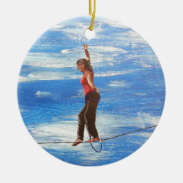 Slacklining Art Keramik Ornament
