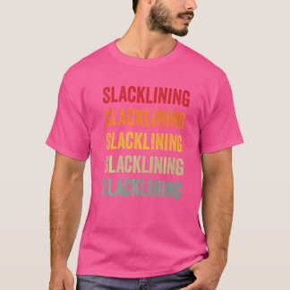 Slacklining Slacklining Hobbyist Rainbow T-Shirt