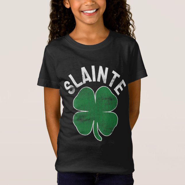 Slainte Beer Drinks Irish ST PATRICKS DAY Shamro T-Shirt (Vorderseite)