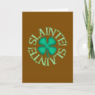 Slainte braune Grußkarte Karte