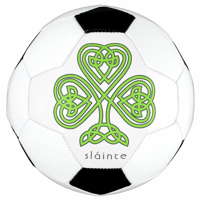 Slainte Celtic Kleeblatt Green St. Patrick's Day Fußball (Vorderseite)
