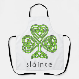 Slainte Celtic Kleeblatt Green St. Patrick's Day Schürze