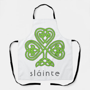 Slainte Celtic Kleeblatt Green St. Patrick's Day Schürze