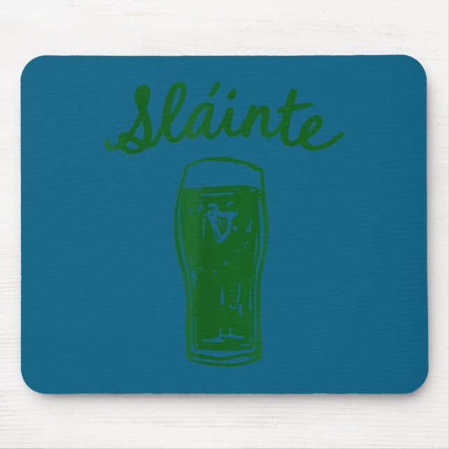 Slainte gälischer Toast-Skript irischer Pub Prost  Mousepad (Vorne)