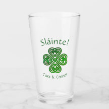 Sláinte Green Celtic Irish Kleeblatt Name