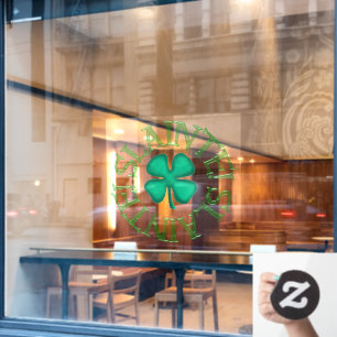 Slainte groß sehen durch Fensterklemme Vorderstock Fensteraufkleber