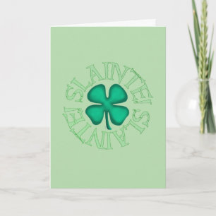 Slainte grüne Grußkarte Karte