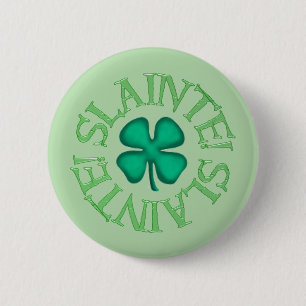 Slainte grüner Knopf Button