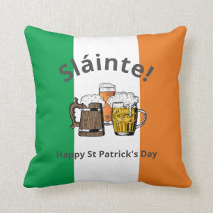 Sláinte! HAPPY ST PATRICKS DAY Cartoon Biere Kissen
