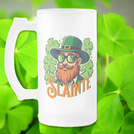 Slainte Irish Toast St Patrick's Day Personalisier Mattglas Bierglas