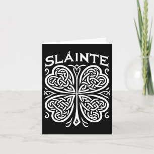 Slainte Kleeblatt Irish Cheers Saint Paddy's Day G Karte
