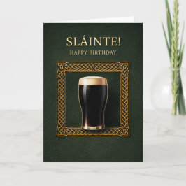 Slainte! Modern Celtic Irish Birthday Card for men Karte