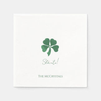 Sláinte Saint Patricks Irish Wedding Personalisier Serviette