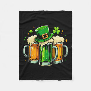 Slainte St Patricks Day Irish Women Men Cheers Bee Fleecedecke