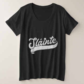 Slainte St Patrick's Day Saint Paddy's Irish Große Größe T-Shirt