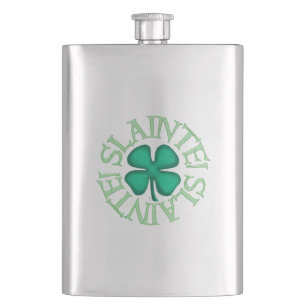 Slainte w Klee klassischer Edelstahlkolben Flachmann