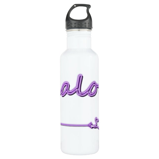 Slalom-Wasser-Ski-Neon Trinkflasche (Vorderseite)
