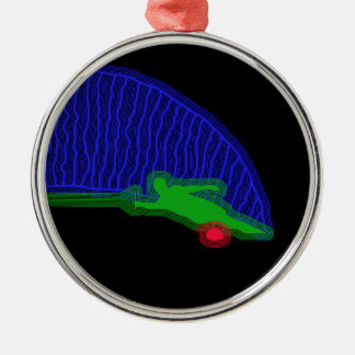 Slalom-Wasser-Skifahrer-Neon-Spray Ornament Aus Metall