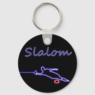 Slalom-Wasserskier-Neon-Schlüsselanhänger Schlüsselanhänger