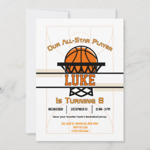 Slam Dunk Anniversaire Bash Invitation