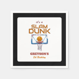 Slam Dunk Basketball Any Age Birthday Serviette