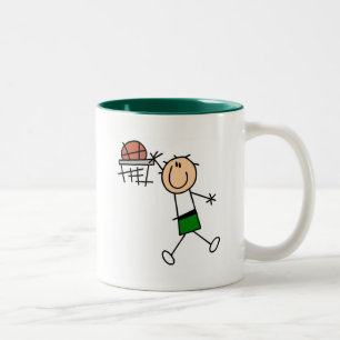 Slam Dunk Basketball grüne T-Shirts und Geschenke Zweifarbige Tasse