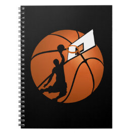 Slam Dunk Basketball Player mit Hoop on Ball Notizblock