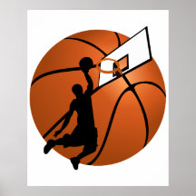 Slam Dunk Basketball Player mit Hoop on Ball