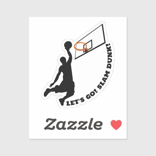 SLAM DUNK! Basketball-Player Sport Aufkleber (Blatt)