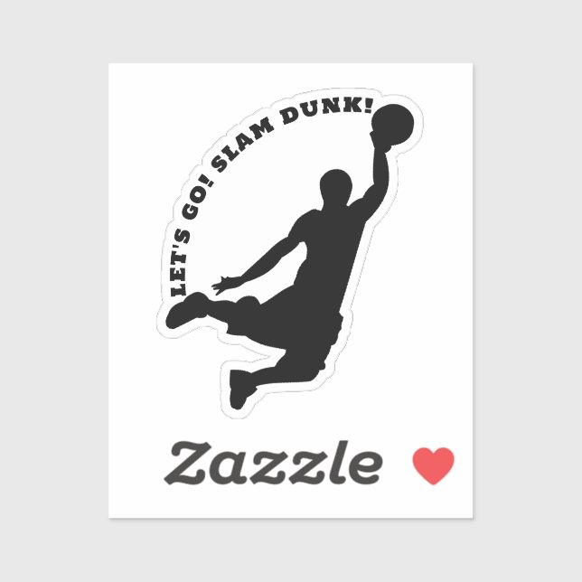 SLAM DUNK! Basketball-Player Sport Aufkleber (Blatt)