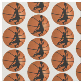 Slam Dunk Basketball Spieler auf Basketball Stoff