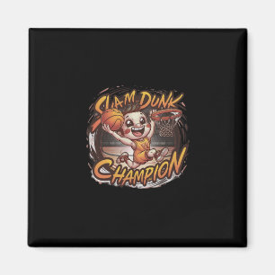 Slam Dunk Champion Basketball Magnet