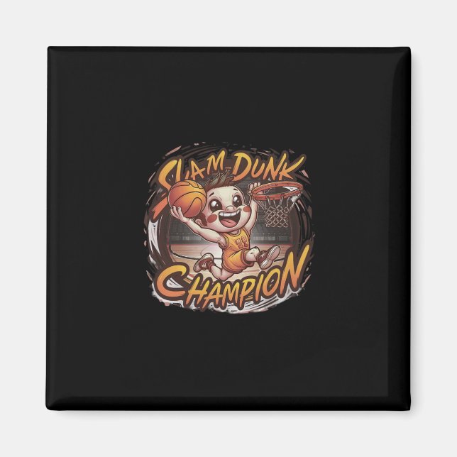Slam Dunk Champion Basketball Magnet (Vorne)