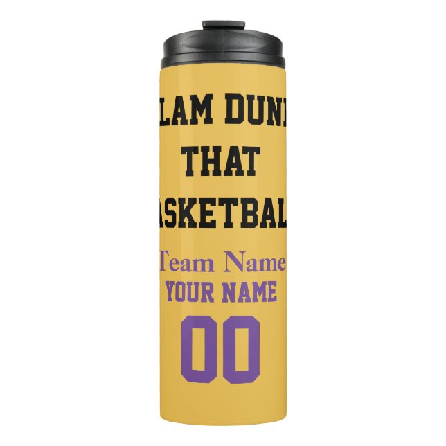 Slam Dunk, der Basketballname Thermosbecher (Vorderseite)