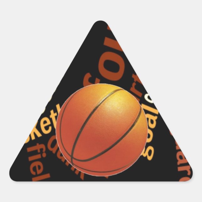 Slam Dunk of Vocabulary: Basketball Spiel der Cham Dreieckiger Aufkleber (Vorderseite)