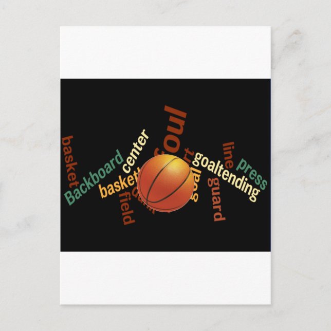 Slam Dunk of Vocabulary: Basketball Spiel der Cham Postkarte (Vorderseite)