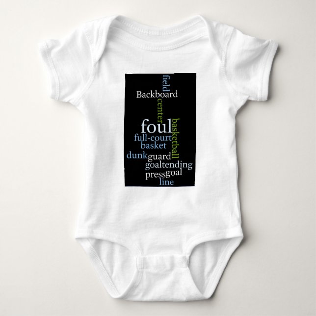 Slam Dunk of Words: Basketballspiel der Champions Baby Strampler (Vorderseite)