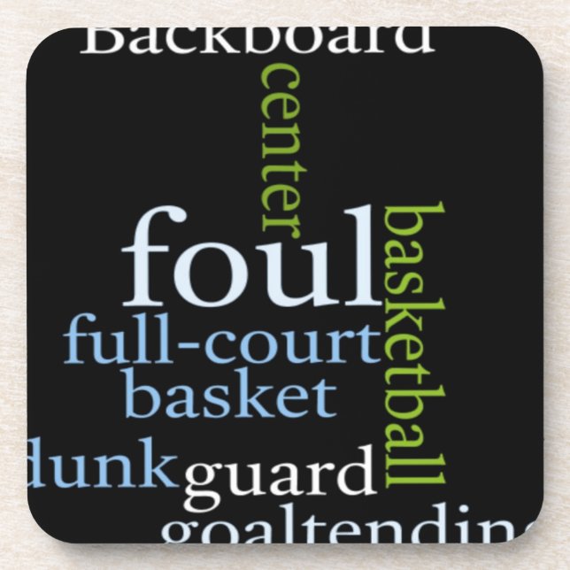 Slam Dunk of Words: Basketballspiel der Champions Getränkeuntersetzer (Vorderseite)