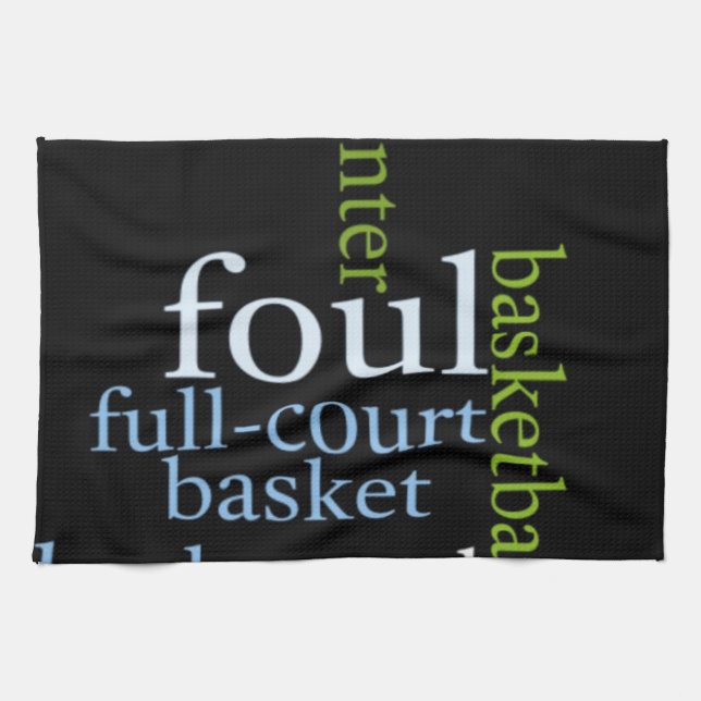 Slam Dunk of Words: Basketballspiel der Champions Handtuch (Horizontal)